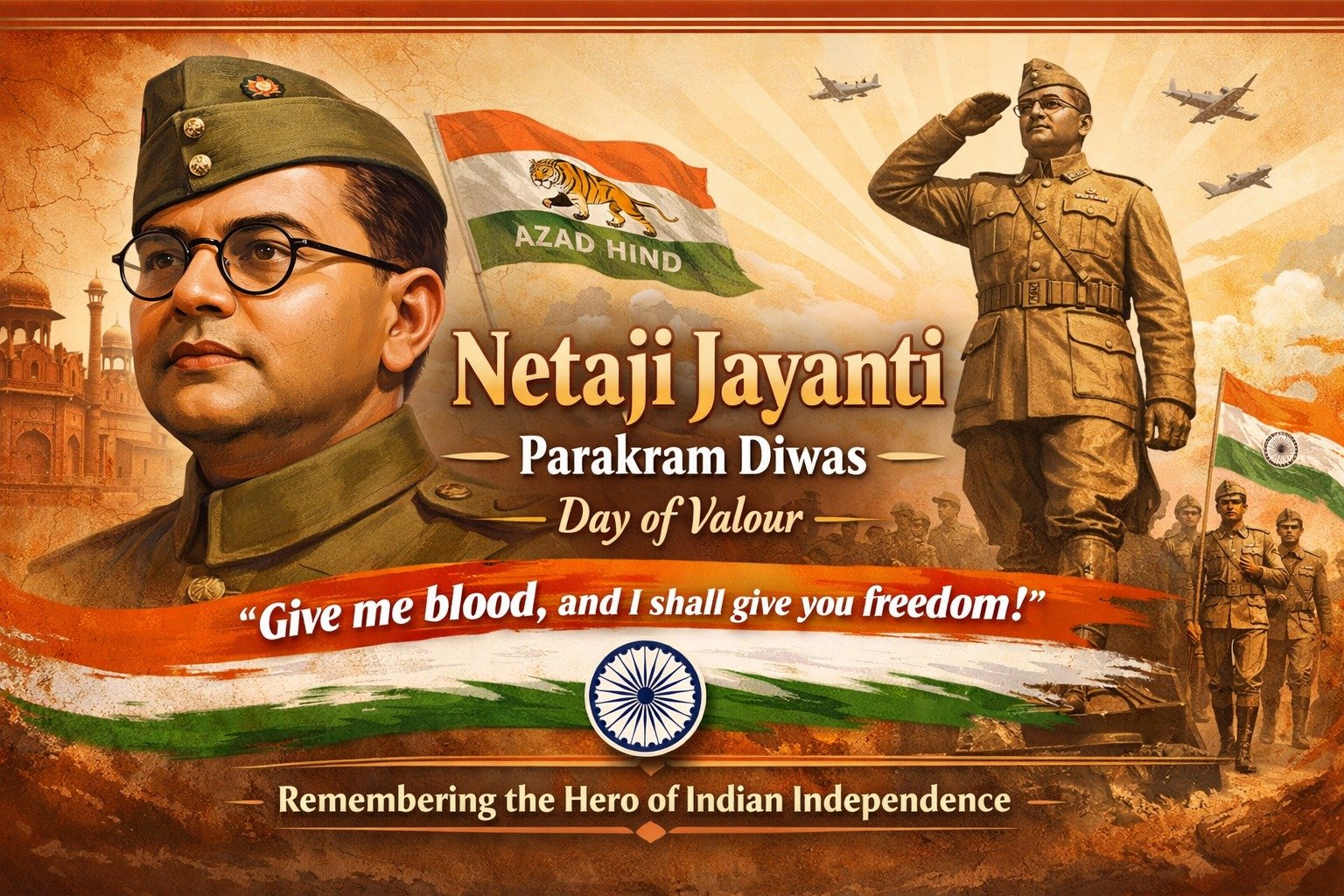 Netaji Subhash Chandra Bose Jayanti (Parakram Diwas): Honouring the Lion of India