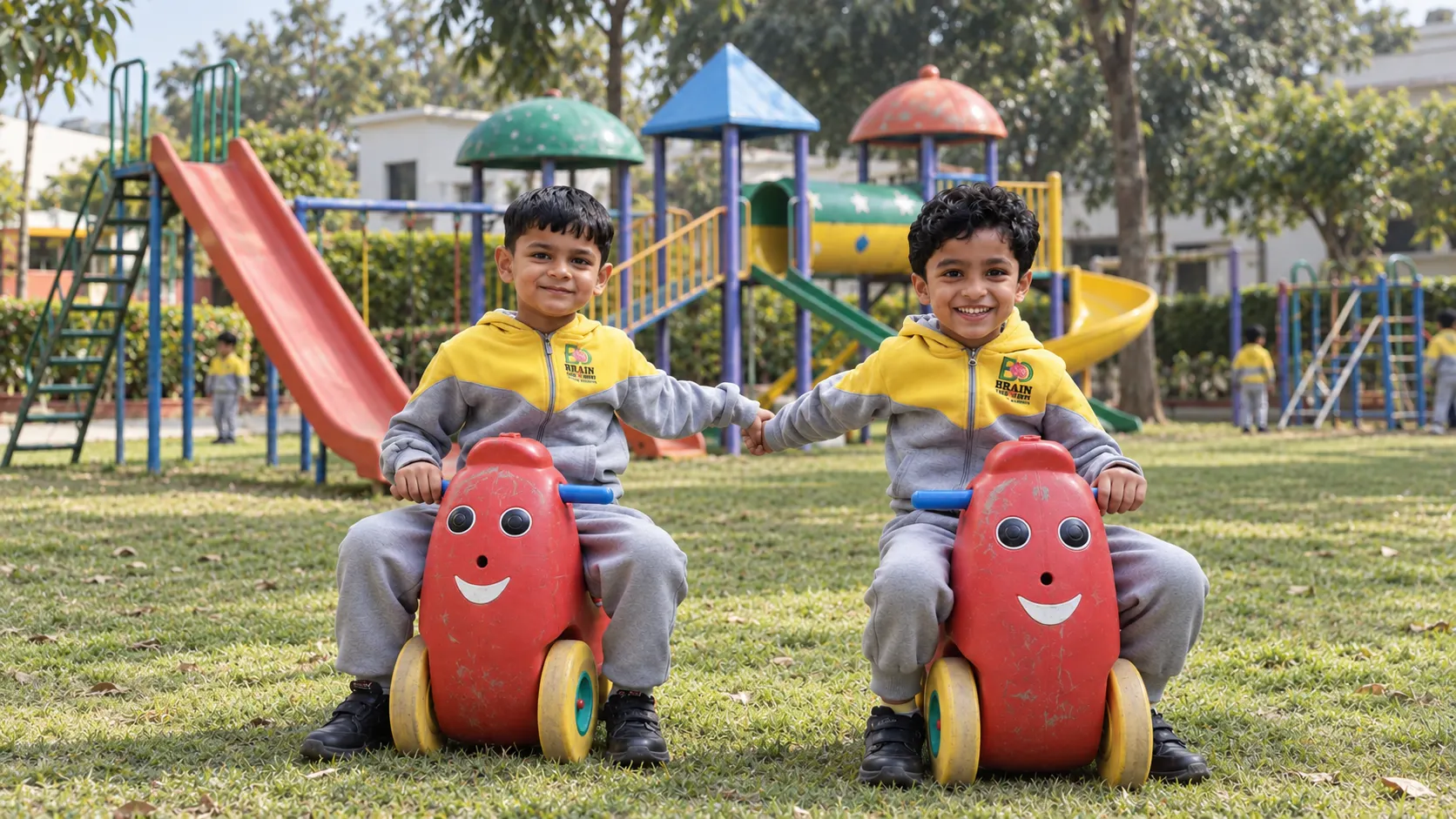 Students enjoying the Brain Discovery Global School playground